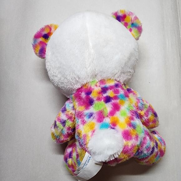 Build a Bear Small Fry Confetti Panda Bear Plush 8" Light Blue Nose Speckled Fur - Picture 2 of 9